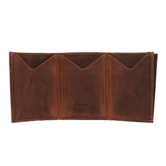 CTM Men's Leather Minimalist Trifold Wallet - Picture 3 of 4